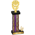 Accented Single Purple Glacier Fourth Place Pickleball Trophy