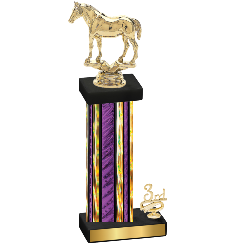 Accented Single Purple Glacier Third Place Horses Trophy