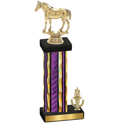 Accented Single Purple Glacier Victory Horses Trophy