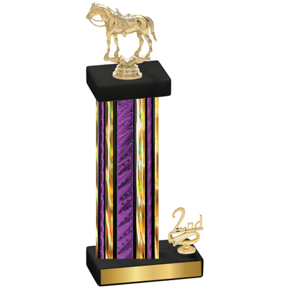 Accented Single Purple Glacier Second Place Horses Trophy