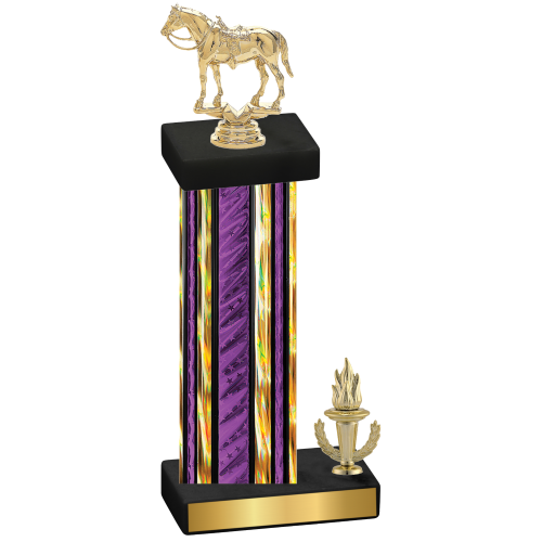 Accented Single Purple Glacier Victory Horses Trophy