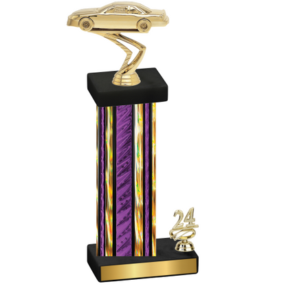 Accented Single Purple Glacier Year Cars Trophy