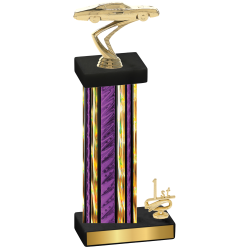 Accented Single Purple Glacier First Place Cars Trophy