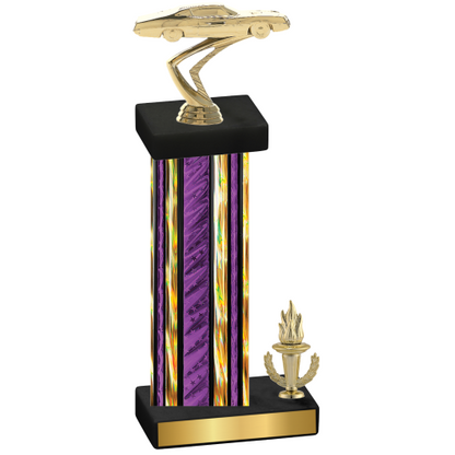 Accented Single Purple Glacier Victory Cars Trophy