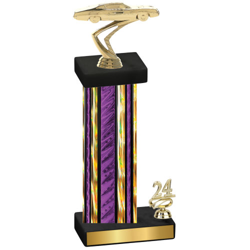 Accented Single Purple Glacier Year Cars Trophy