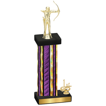 Accented Single Purple Glacier First Place Archery Trophy