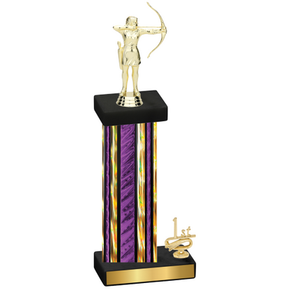 Accented Single Purple Glacier First Place Archery Trophy