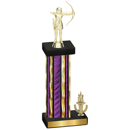 Accented Single Purple Glacier Victory Archery Trophy