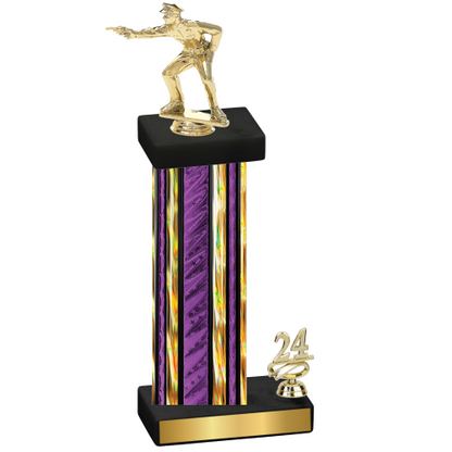 Accented Single Purple Glacier Year Shooter Trophy