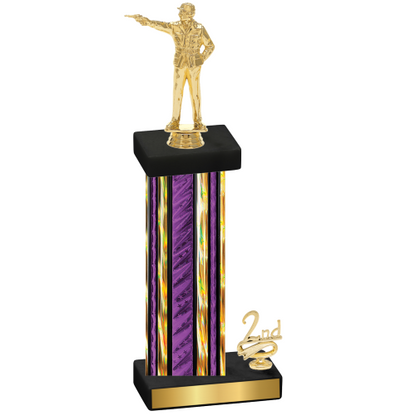 Accented Single Purple Glacier Second Place Shooter Trophy