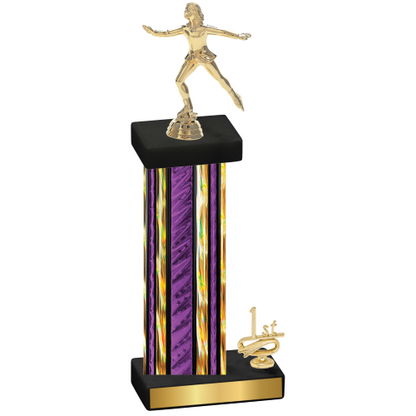 Accented Single Purple Glacier First Place Skater Trophy