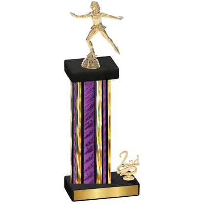 Accented Single Purple Glacier Second Place Skater Trophy