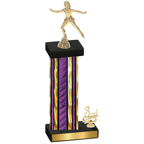 Accented Single Purple Glacier Third Place Skater Trophy