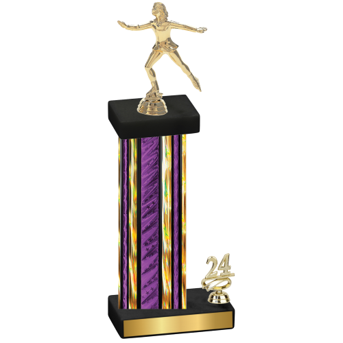 Accented Single Purple Glacier Year Skater Trophy