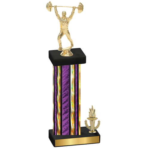 Accented Single Purple Glacier Victory Weights Trophy