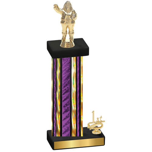 Accented Single Purple Glacier First Place Holiday Trophy