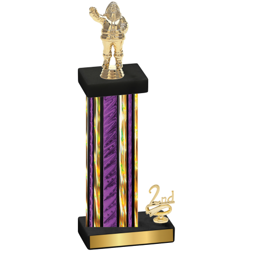 Accented Single Purple Glacier Second Place Holiday Trophy
