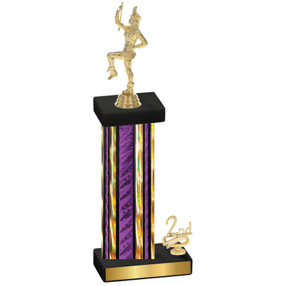 Accented Single Purple Glacier Second Place Majorette Trophy