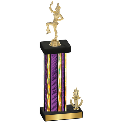 Accented Single Purple Glacier Victory Majorette Trophy