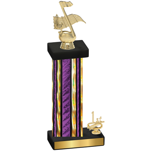 Accented Single Purple Glacier First Place Music Trophy