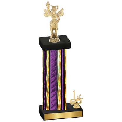 Accented Single Purple Glacier First Place Academics Trophy