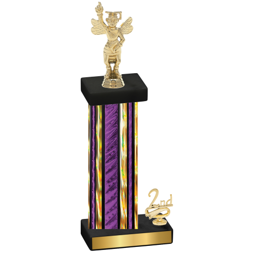 Accented Single Purple Glacier Second Place Academics Trophy