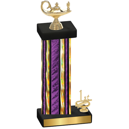 Accented Single Purple Glacier First Place Academics Trophy