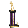 Accented Single Purple Glacier First Place Softball Trophy