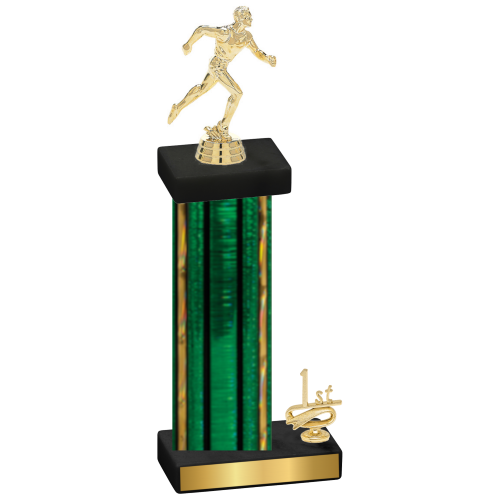 Accented Single Green Glacier First Place Running Trophy