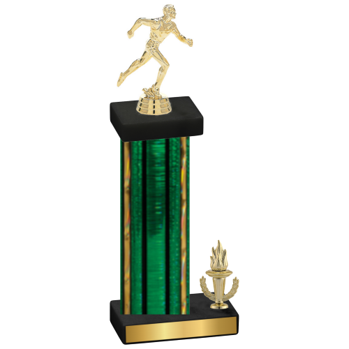 Accented Single Green Glacier Victory Running Trophy