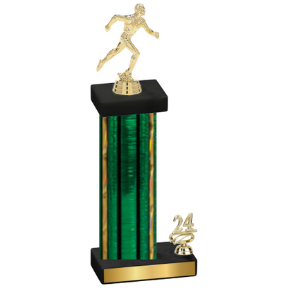 Accented Single Green Glacier Year Running Trophy