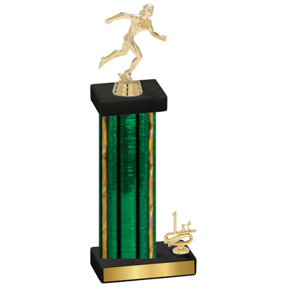 Accented Single Green Glacier First Place Running Trophy