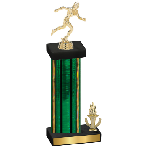 Accented Single Green Glacier Victory Running Trophy