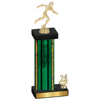 Accented Single Green Glacier Year Running Trophy
