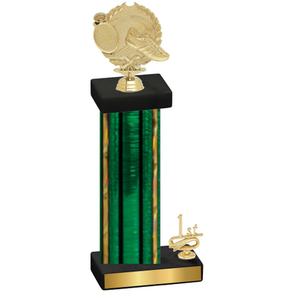 Accented Single Green Glacier First Place Running Trophy