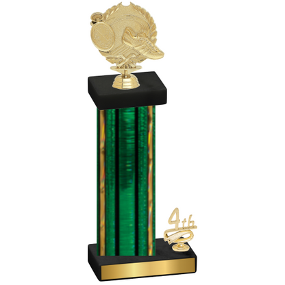 Accented Single Green Glacier Fourth Place Running Trophy