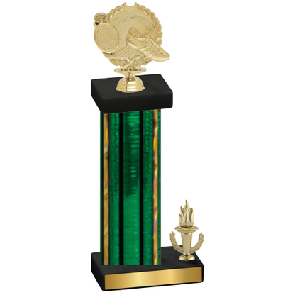 Accented Single Green Glacier Victory Running Trophy