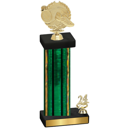 Accented Single Green Glacier Year Running Trophy