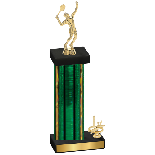 Accented Single Green Glacier First Place Tennis Trophy