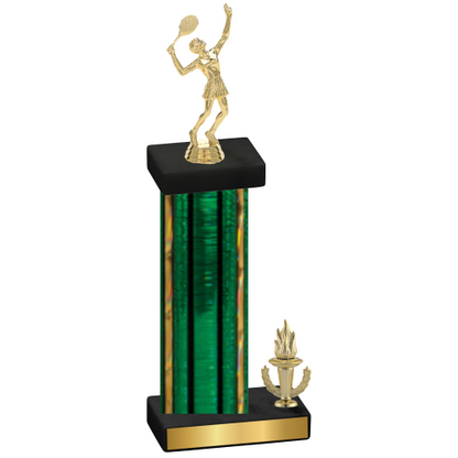 Accented Single Green Glacier Victory Tennis Trophy