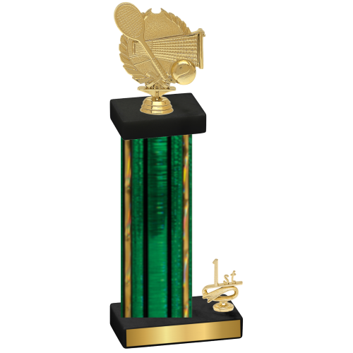 Accented Single Green Glacier First Place Tennis Trophy