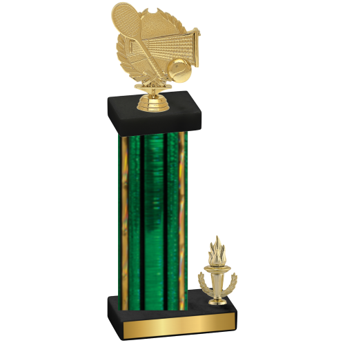 Accented Single Green Glacier Victory Tennis Trophy