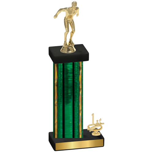 Accented Single Green Glacier First Place Swimming Trophy