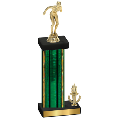 Accented Single Green Glacier Victory Tennis Trophy