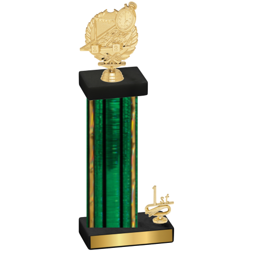 Accented Single Green Glacier First Place Swimming Trophy