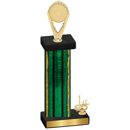 Accented Single Green Glacier First Place Insert Trophy