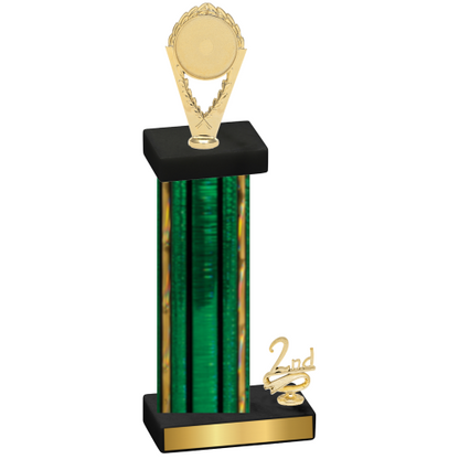 Accented Single Green Glacier Second Place Insert Trophy
