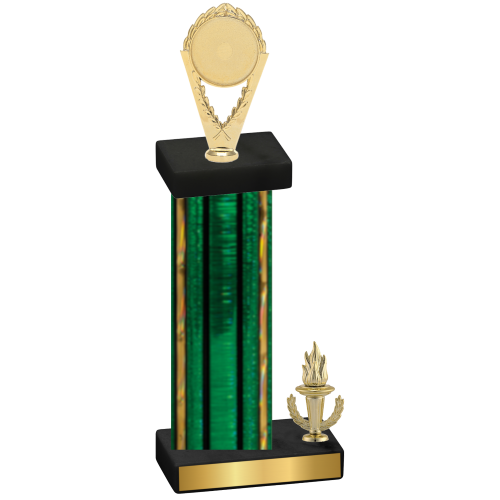 Accented Single Green Glacier Victory Insert Trophy