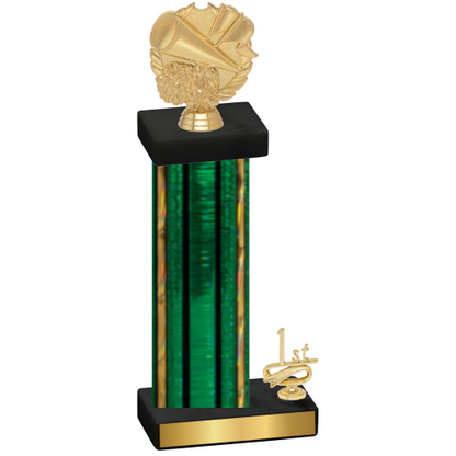 Accented Single Green Glacier First Place Cheerleading Trophy