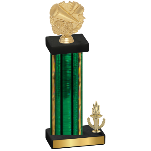 Accented Single Green Glacier Victory Cheerleading Trophy